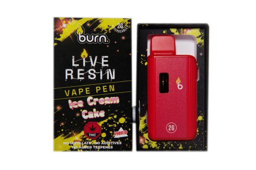 Burn Live Resin Disposable Vapes – Ice Cream Cake (indica) - Chronic 