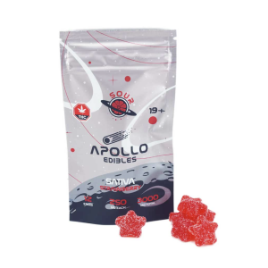 Apollo Edibles – Sour Strawberry Shooting Stars 3000MG (Sativa)