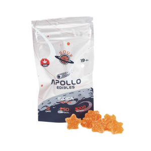 Apollo Edibles – Sour Peach Shooting Stars 3000MG (Indica)