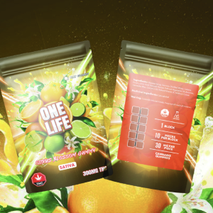 One Life Edibles – Citrus Blossom Gummy – 300mg THC (Sativa)