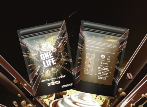 One Life Edibles – Cappuccino Gummy – 300mg CBD + 100mg Melatonin