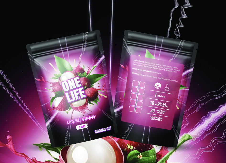 One Life Edibles – Lychee Gummy – 300MG CBD