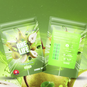 One Life Edibles – Pear Gummy – 300MG (Sativa)