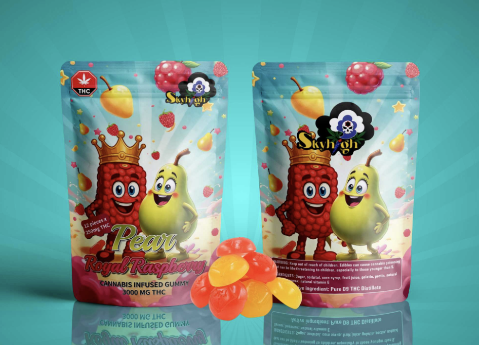Sky High Edibles – Pear + Royal Raspberry Gummy 3000MG