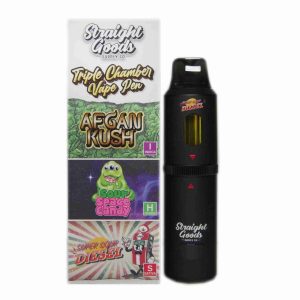 Straight Goods Triple Chamber Vape – Afghan Kush + Sour Space Candy + Super Sour Diesel (3 Grams + 3 Grams + 3 Gram)