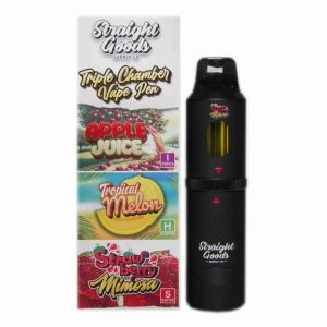 Straight Goods Triple Chamber Vape – Apple Juice + Tropical Melon + Strawberry Mimosa (3 Grams + 3 Grams + 3 Gram)