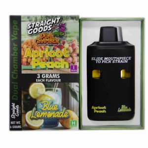 Straight Goods Dual Chamber Vape – Apricot Peach + Blue Lemonade (3 Grams + 3 Grams)