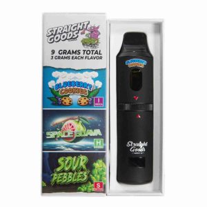 Straight Goods Triple Chamber Vape – Blueberry Cookies + Space Guava + Sour Pebbles (3 Grams + 3 Grams + 3 Gram)