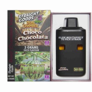 Straight Goods Dual Chamber Vape – Choco Chocolate + Cherra Melon (3 Grams + 3 Grams)