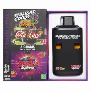 Straight Goods Dual Chamber Vape – Cola Lime + Berry Explosion (3 Grams + 3 Grams)