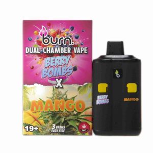 6 Gram Dual Chamber Burn Disposable Vape – Berry Bomb + Mango (3+3 Gram)
