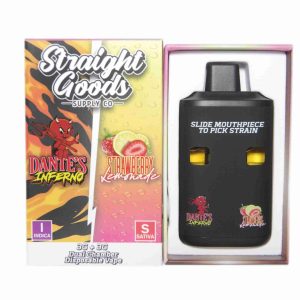 Straight Goods Dual Chamber Vape – Dante’s Inferno (Indica) + Strawberry Lemonade (Sativa) (3 Grams + 3 Grams)