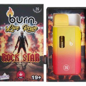 Burn Live Resin Disposable Vapes – Rockstar (Indica) (2 Gram)