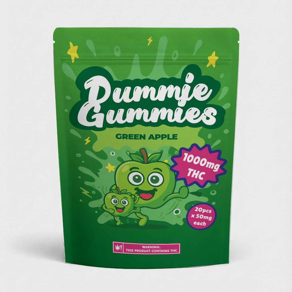 Dummies Gummies - Green Apple 1000MG - Image 4