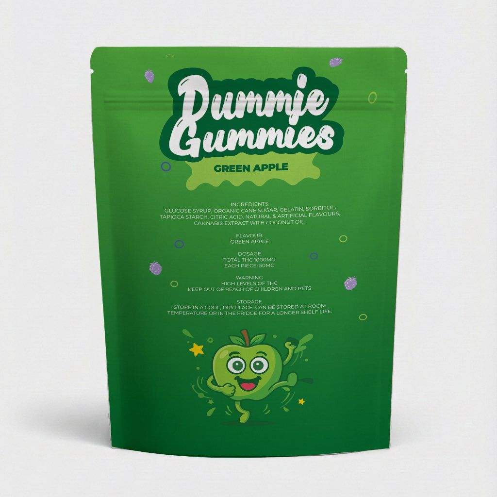 Dummies Gummies - Green Apple 1000MG - Image 2