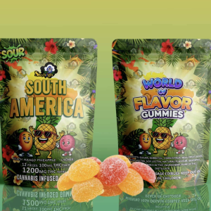 Sky High Edibles – World of Flavor Gummies – South America (1200mg THC)