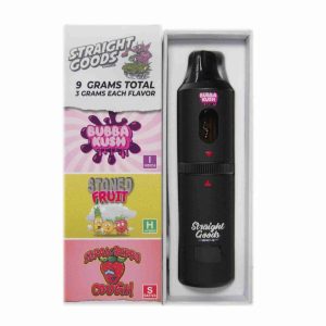 Straight Goods Triple Chamber Vape – Bubba Kush + Strawberry Cough + Stoned Fruit (3 Grams + 3 Grams + 3 Gram