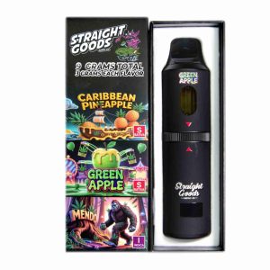Straight Goods Triple Chamber Vape – Caribbean Pineapple + Green Apple + Mendo (3 Grams + 3 Grams + 3 Gram)