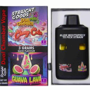 Straight Goods Dual Chamber Vape – Cherry Cola + Guava Lava (3 Grams + 3 Grams)