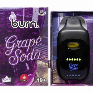Burn LCD Disposable – Grape Soda (3 Gram) (Indica Dominant Hybrid)