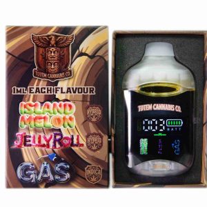 Alternative view of Totem Cannabis Co. Tri Chamber Vape – Island Melon (Hybrid) + Jelly Roll (Hybrid) + Gas (Indica) (3 x 1 Gram)