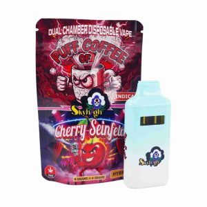 Sky High Extract – Dual Chamber Vape – Puff of Coffee (Indica) + Cherry Seinfeld (Hybrid) – (4 Grams + 4 Grams)