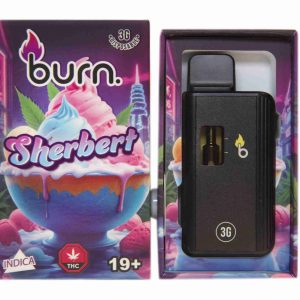 Burn Disposable Vapes – Sherbert (Indica) (3 Gram)