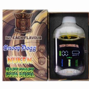 Alternative view of Totem Cannabis Co. Tri Chamber Vape – Snoop Dogg (Indica Dominant Hybrid) + Nuken (Indica Dominant Hybrid) + East Coast Sour Diesel (Sativa Dominant Hybrid) + Fruity Pebbles OG (Hybrid) (3 x 1 Gram)