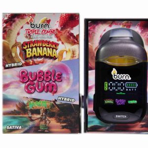 Burn Triple Combo – Blueberry Diesel + Strawberry Cough + Cotton Candy (3 Gram)