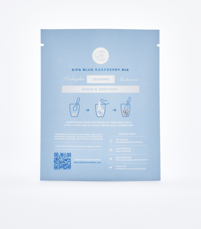 Euphoria Psychedelics – Blue Raspberry Sips 1000MG - Image 2