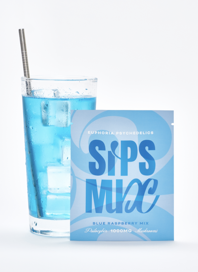 Euphoria Psychedelics – Blue Raspberry Sips 1000MG