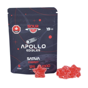 Apollo Edibles – Sour Cherry Shooting Stars 1000MG (Sativa)