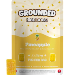 Grounded High Dose Bricks – Pineapple 500mg Gummies