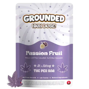 Grounded High Dose Leafs – Passion Fruit 1000mg Gummies
