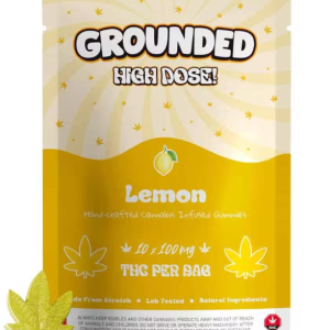 Grounded High Dose Leafs – Lemon 1000mg Gummies