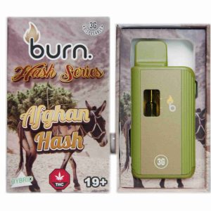 Burn Disposable Vapes – Afghan Hash (Indica) (3 Gram)