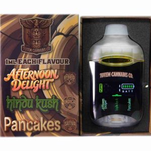 Alternative view of Totem Cannabis Co. Tri Chamber Vape – Afternoon Delight (Hybrid) + Hindu Kush (Indica) + Pancakes (Indica Dominant Hybrid) (3 x 1 Gram)