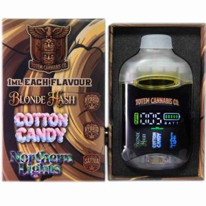 Alternative view of Totem Cannabis Co. Tri Chamber Vape – Blonde Hash (Hybrid) + Cotton Candy (Hybrid) + Northern Lights (Sativa) (3 x 1 Gram)