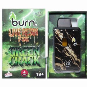 Burn Live Resin FSE Disposable – Green Crack (2 Grams)
