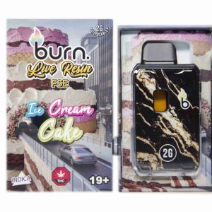 Burn Live Resin FSE Disposable – Ice Cream Cake (2 Grams)