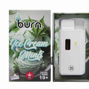 Burn Disposable Vapes – Ice Cream Mints (Hybrid) (2 Gram)