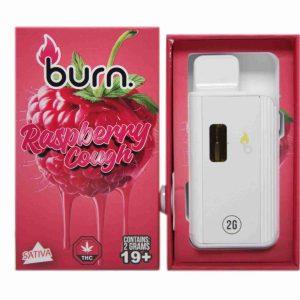 Burn Disposable Vapes – Raspberry Cough (Sativa) (2 Gram)