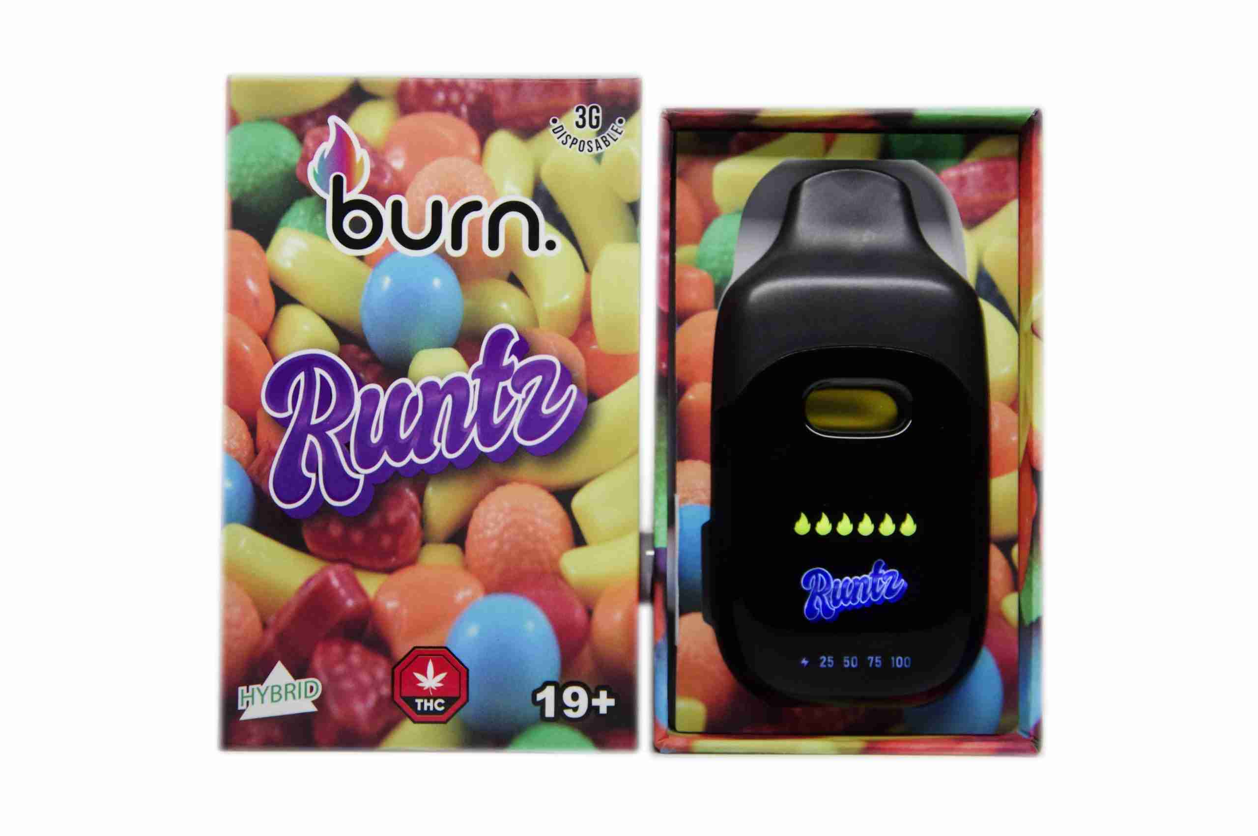 Burn LCD Disposable – Runtz (3 Gram) (Hybrid)