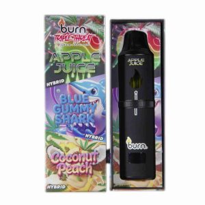 Burn Triple Threat – Apple Juice + Blue Gummy Shark + Coconut Peach (9 Gram)