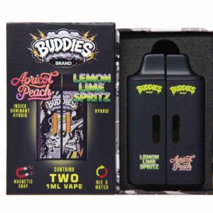 Buddies Vape -  Apricot Peach + Lemon Lime Spritz (1ml + 1ml)