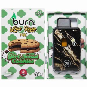Burn Live Resin  Disposable – Girl Scout Cookies  (2 Grams)