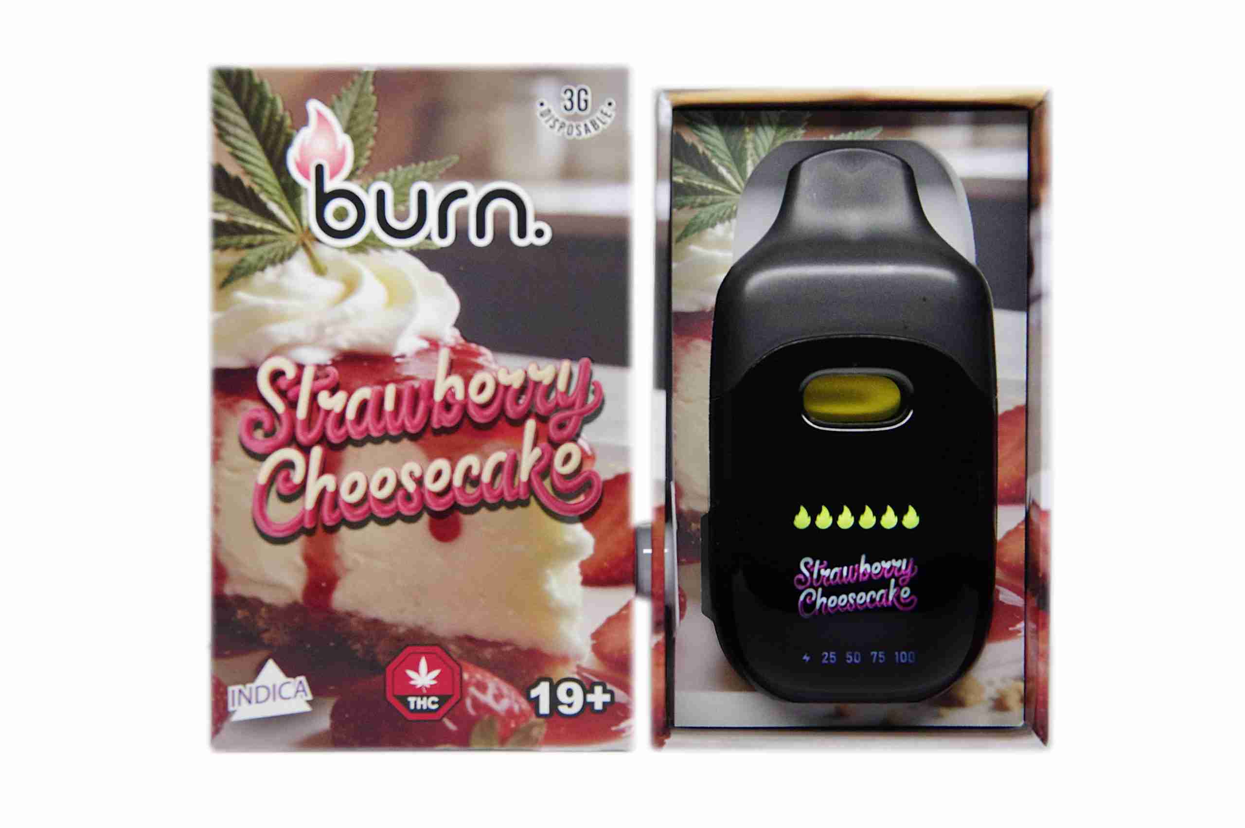 Burn LCD Disposable – Strawberry Cheesecake (3 Gram) (Indica)