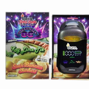 Burn Triple Combo – Ultra Violet OG + Key Lime Pie + Sour Banana Sherbert (3 Gram)